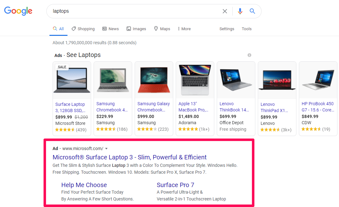 Google Search Ad Campaign